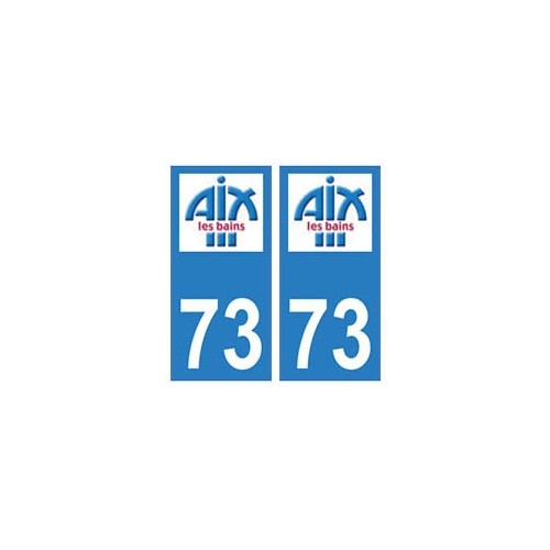 73 Aix-les-Bains logo autocollant plaque immatriculation ville 