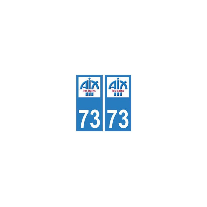 73 Aix-les-Bains logo autocollant plaque immatriculation ville