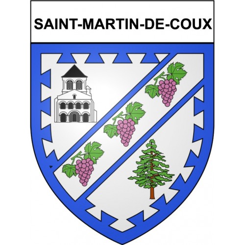 Saint-Martin-de-Coux 17 ville Stickers blason autocollant adhésif