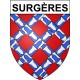Surgères 17 ville Stickers blason autocollant adhésif