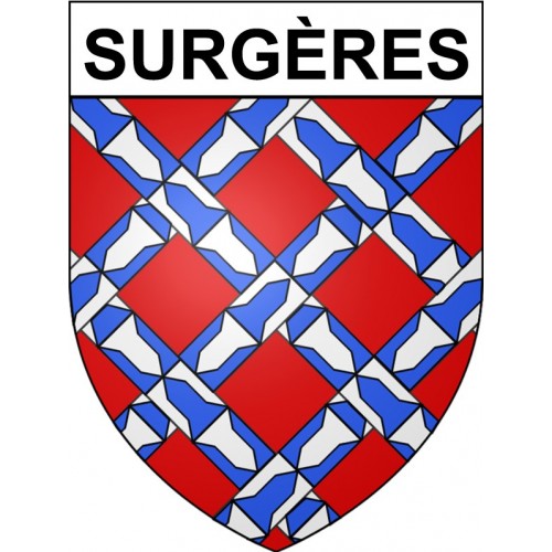 Surgères 17 ville Stickers blason autocollant adhésif