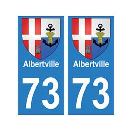 73 Albertville blason autocollant plaque immatriculation ville