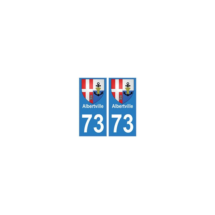 73 Albertville blason autocollant plaque immatriculation ville