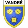 Vandré 17 ville Stickers blason autocollant adhésif