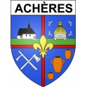 Achères 18 ville Stickers blason autocollant adhésif