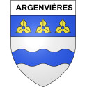 Pegatinas escudo de armas de Argenvières adhesivo de la etiqueta engomada