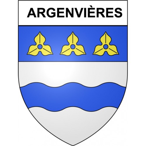 Argenvières 18 ville Stickers blason autocollant adhésif