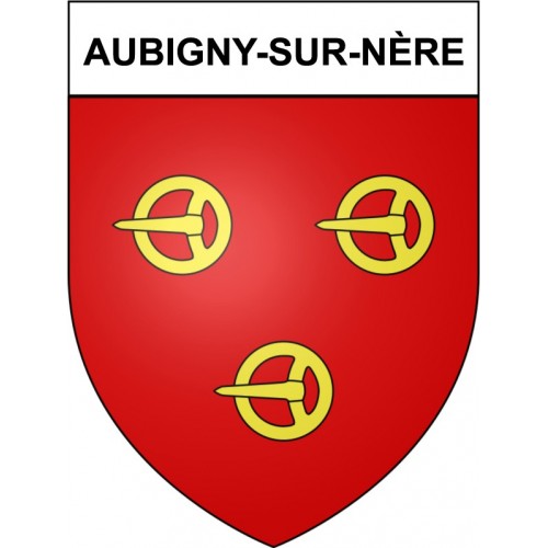 Aubigny-sur-Nère 18 ville Stickers blason autocollant adhésif
