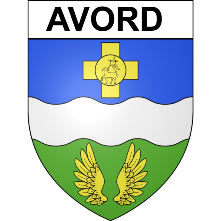 Avord 18 ville Stickers blason autocollant adhésif