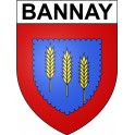 Bannay 18 ville Stickers blason autocollant adhésif
