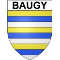 Baugy 18 ville Stickers blason autocollant adhésif