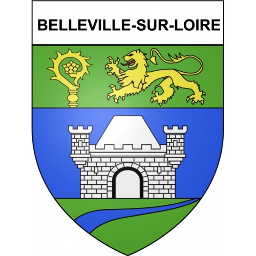 Belleville-sur-Loire 18 ville Stickers blason autocollant adhésif