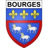 Bourges 18 ville Stickers blason autocollant adhésif
