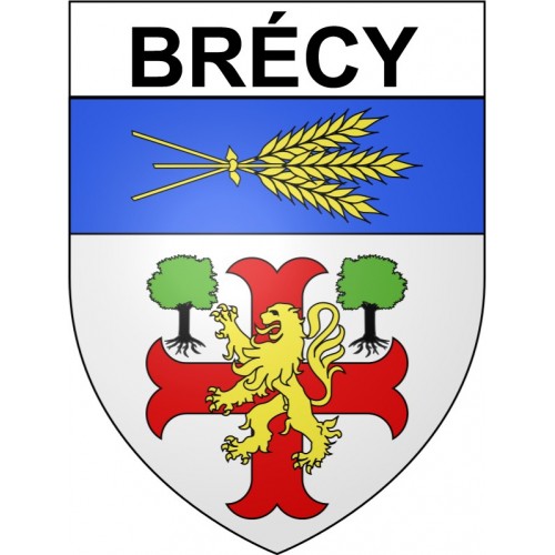 Brécy 18 ville Stickers blason autocollant adhésif