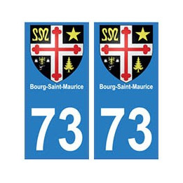 73 Bourg-Saint-Maurice blason autocollant plaque immatriculation ville