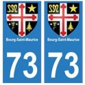 73 Bourg-Saint-Maurice blason autocollant plaque immatriculation ville