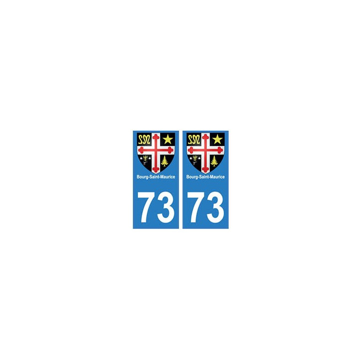 73 Bourg-Saint-Maurice blason autocollant plaque immatriculation ville