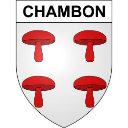 Chambon 18 ville Stickers blason autocollant adhésif