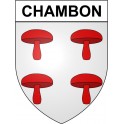 Chambon 18 ville Stickers blason autocollant adhésif
