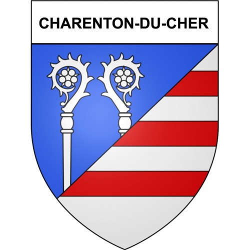 Charenton-du-Cher 18 ville Stickers blason autocollant adhésif