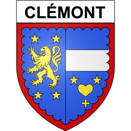 Clémont 18 ville Stickers blason autocollant adhésif