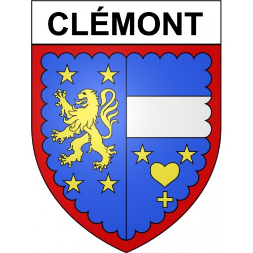 Clémont 18 ville Stickers blason autocollant adhésif