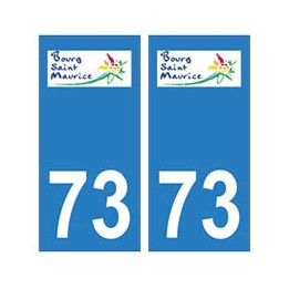 73 Bourg-Saint-Maurice logo autocollant plaque immatriculation ville