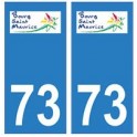 73 Bourg-Saint-Maurice logo autocollant plaque immatriculation ville