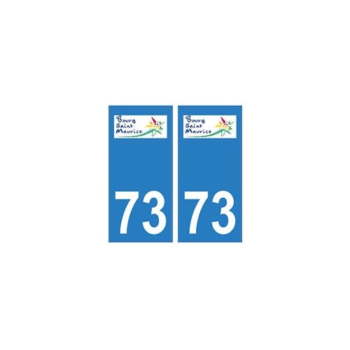 73 Bourg-Saint-Maurice logo autocollant plaque immatriculation ville