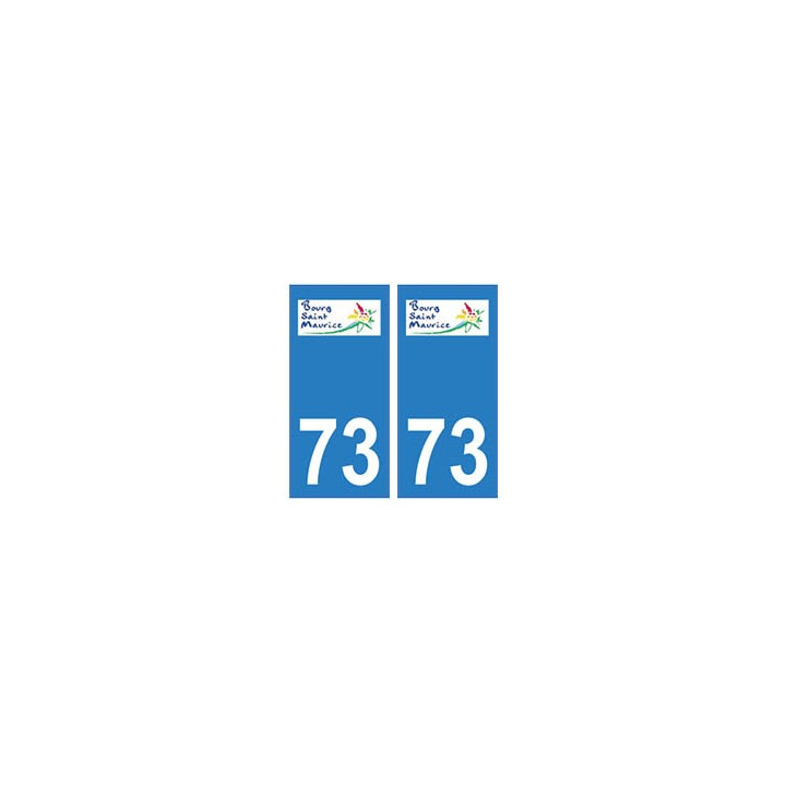 73 Bourg-Saint-Maurice logo autocollant plaque immatriculation ville