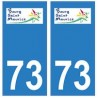 73 Bourg-Saint-Maurice logo autocollant plaque immatriculation ville