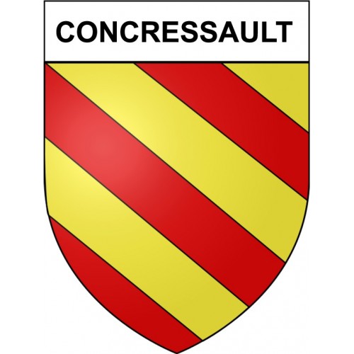 Concressault 18 ville Stickers blason autocollant adhésif