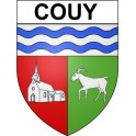 Couy 18 ville Stickers blason autocollant adhésif