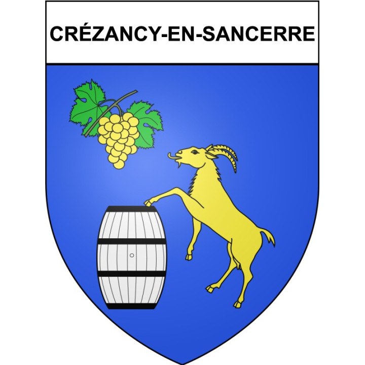 Crézancy-en-Sancerre 18 ville Stickers blason autocollant adhésif