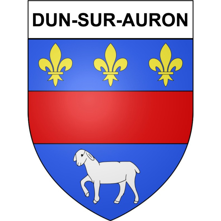 Dun-sur-Auron 18 ville Stickers blason autocollant adhésif