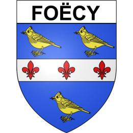 Foëcy 18 ville Stickers blason autocollant adhésif