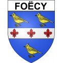 Foëcy 18 ville Stickers blason autocollant adhésif