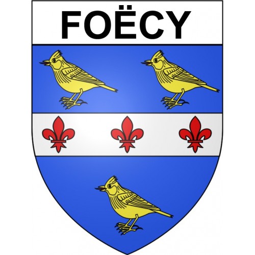 Foëcy 18 ville Stickers blason autocollant adhésif