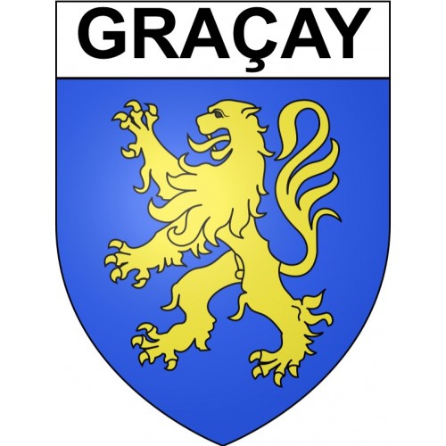 Graçay 18 ville Stickers blason autocollant adhésif