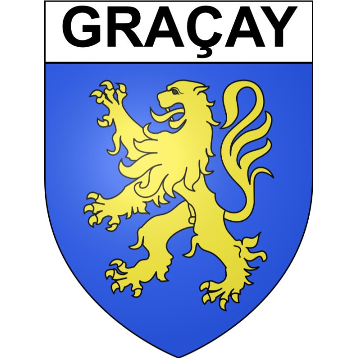 Graçay 18 ville Stickers blason autocollant adhésif