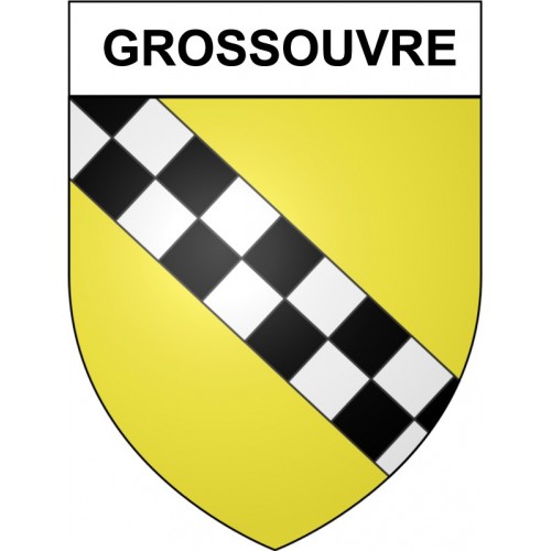 Grossouvre 18 ville Stickers blason autocollant adhésif
