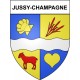 Jussy-Champagne 18 ville Stickers blason autocollant adhésif