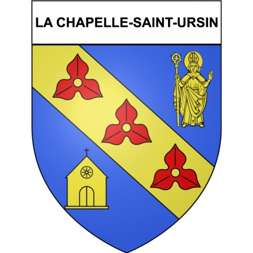 La Chapelle-Saint-Ursin 18 ville Stickers blason autocollant adhésif