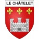 Le Châtelet 18 ville Stickers blason autocollant adhésif
