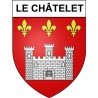 Le Châtelet 18 ville Stickers blason autocollant adhésif