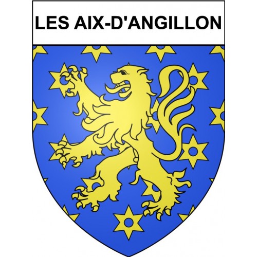 Les Aix-d'Angillon 18 ville Stickers blason autocollant adhésif