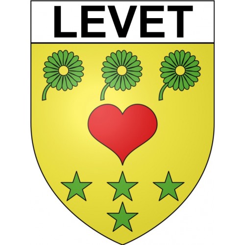 Levet 18 ville Stickers blason autocollant adhésif