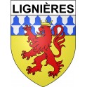 Lignières 18 ville Stickers blason autocollant adhésif