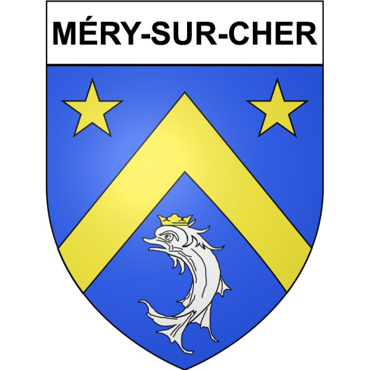Méry-sur-Cher 18 ville Stickers blason autocollant adhésif
