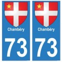 73 Chambéry blason autocollant plaque immatriculation ville